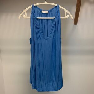 Ramy Brook Sky Blue Pleated Top